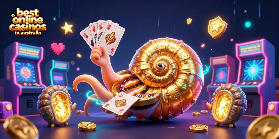 Experience the thrill of the best online casinos in Australia with vibrant 3D gaming elements.
